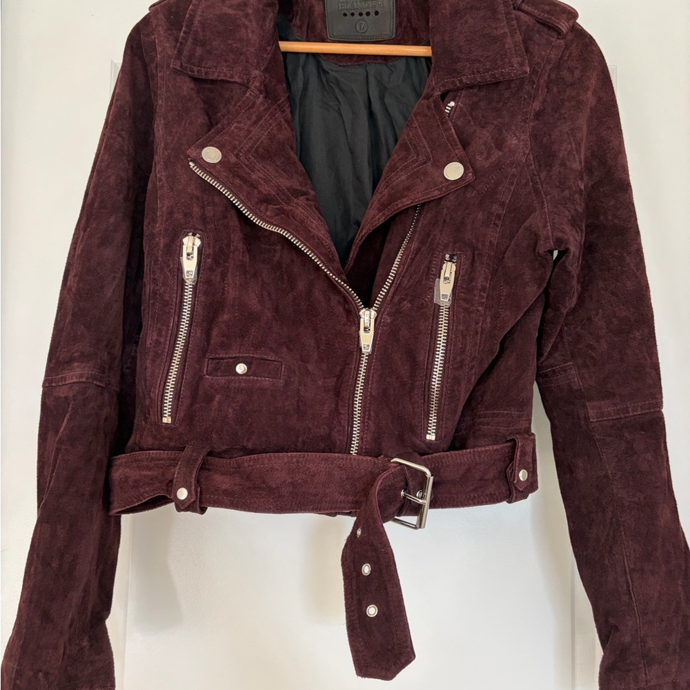 Blank NYC Dark Burgundy Suede Jacket